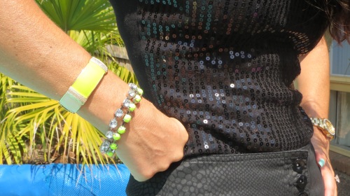 Neon green Diva bracelet & cuff